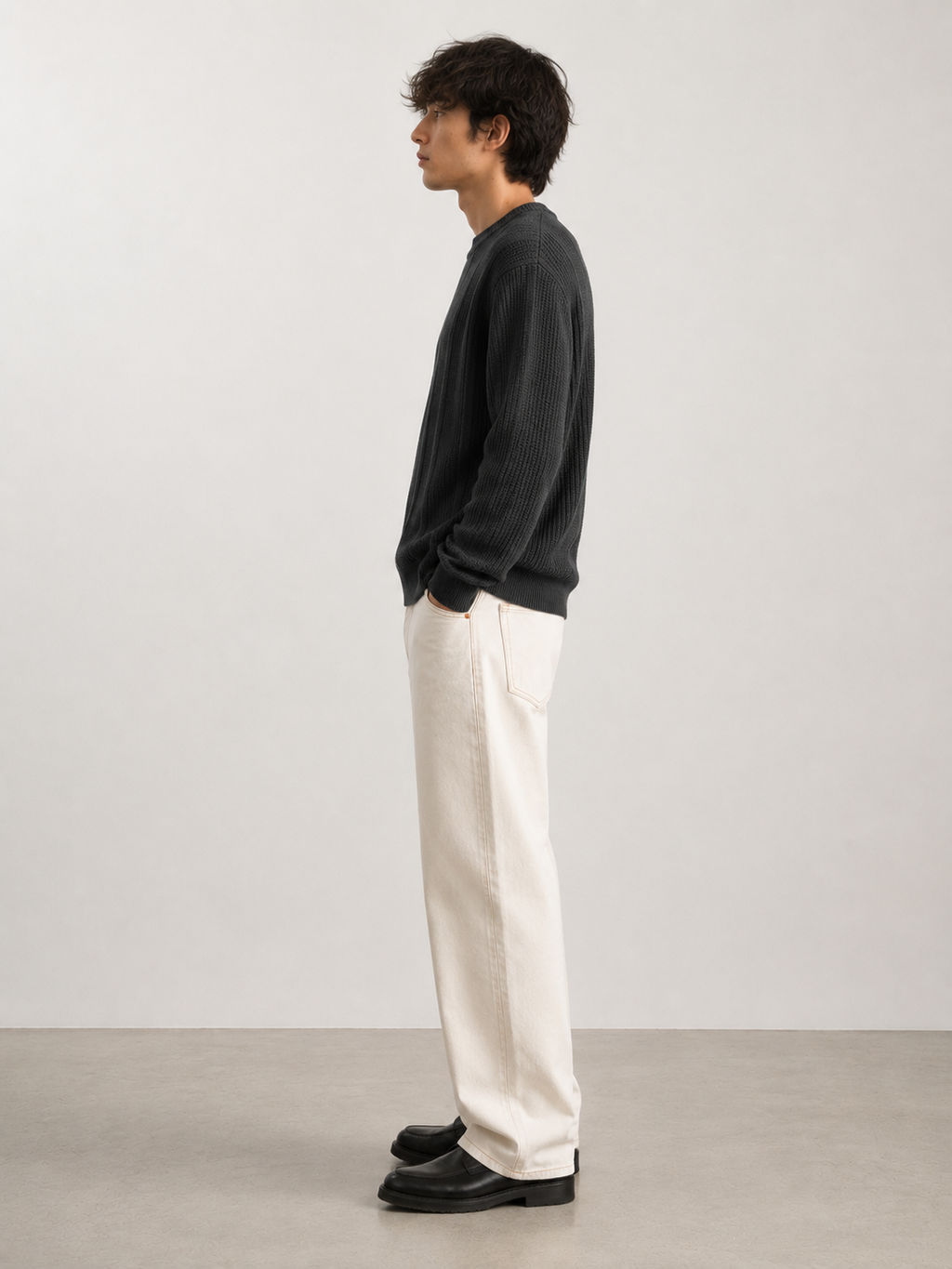 Ribbed Knitted Sweater