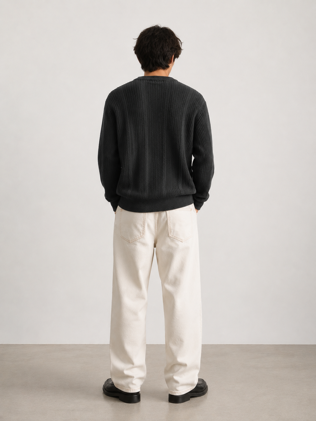 Ribbed Knitted Sweater